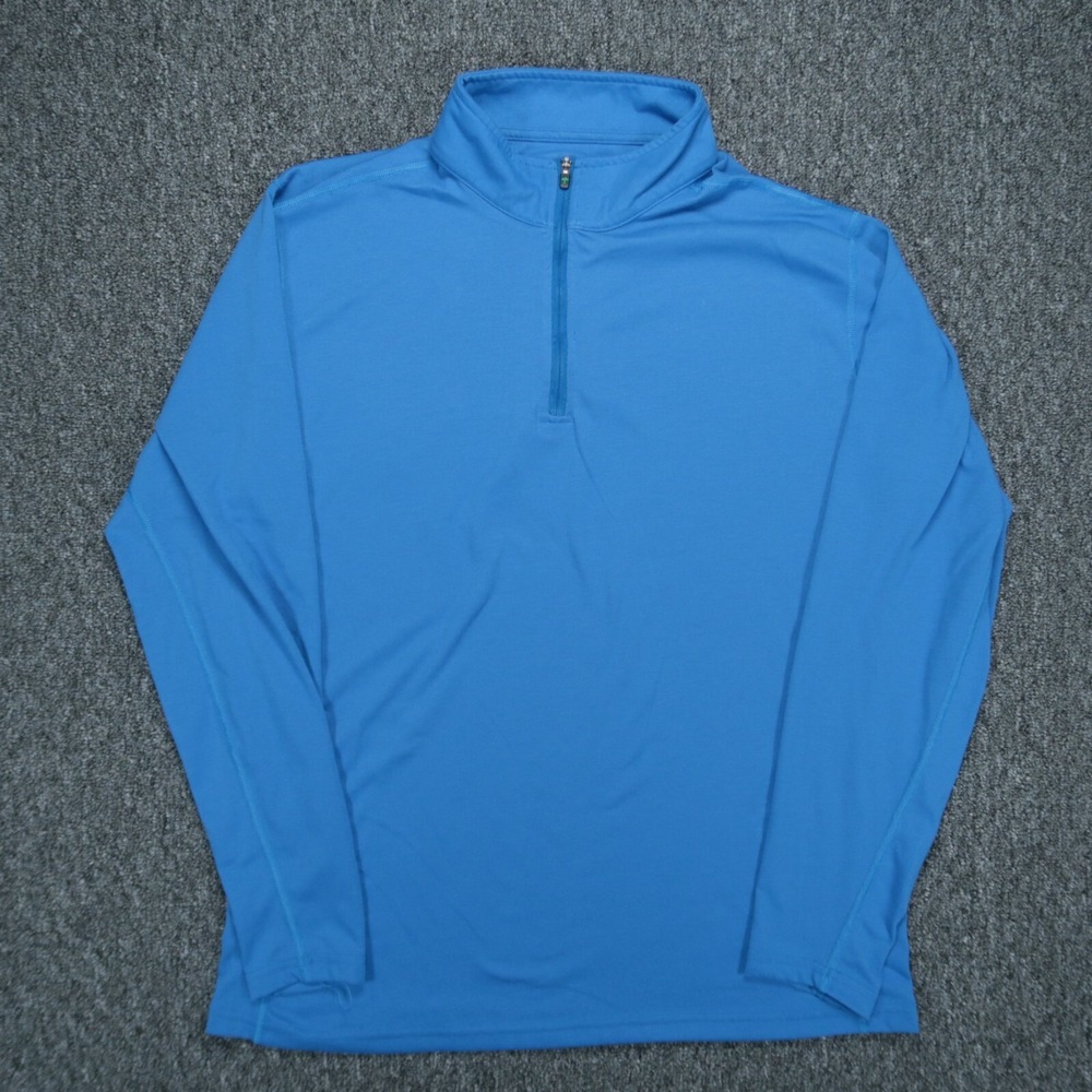 Arborwear Pullover Mens Medium Blue Drirelease Quarter Zip Lightweight